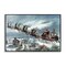 Stupell Industries Santa's Sleigh over Town Framed Giclee Design by Arlington Prints
